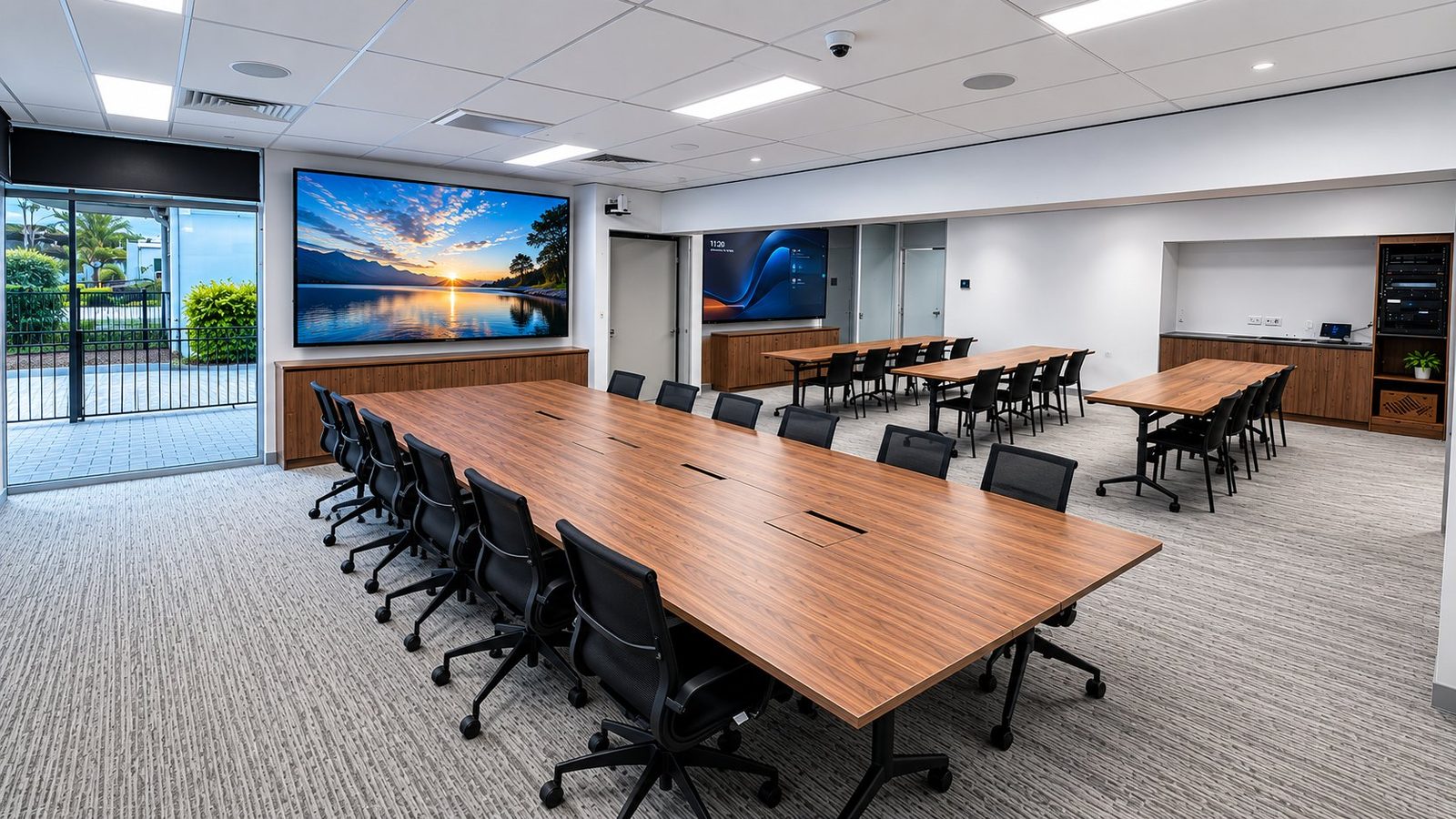 Training room audio visual system