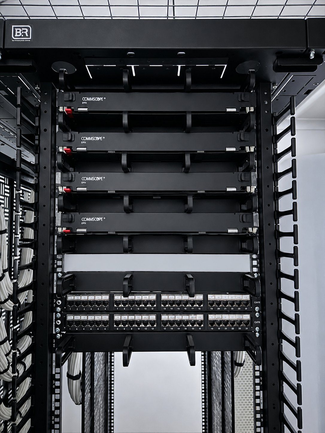 Commercial structured cabling installation